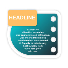 headliner sign. headliner paper origami speech bubble. headliner tag. headliner banner