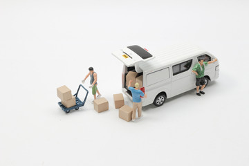 A Logistics of mini figure are working