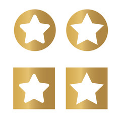 golden stars icon- vector illustration