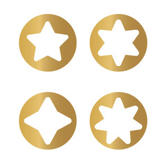 golden stars icon- vector illustration