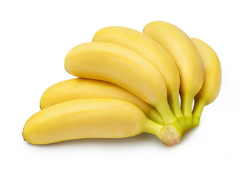 Bunch of ripe delicious bananas, isolated on white background