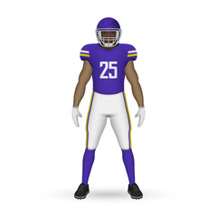 3D realistic American football player