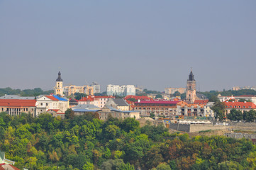 Fototapeta na wymiar panorama of old town of ukraine