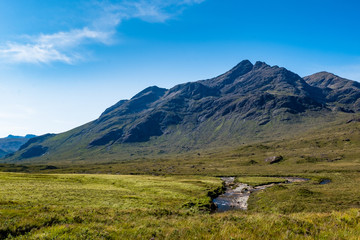 Bergsteigen am Cuillin Ridge auf der isle of Skye in Schottland