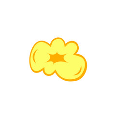 popcorn one piece icon. Clipart image isolated on white background