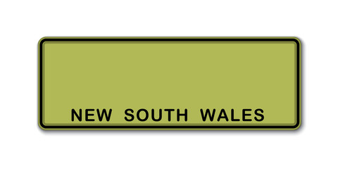 Car number plate new south wales