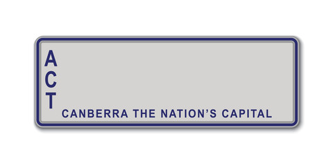 Car number plate canberra
