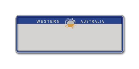 Car number plate western australia © magr80
