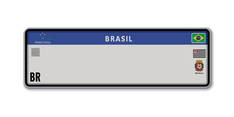 Car number plate. brazil