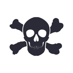 Skull with bones sign. Vector illustration