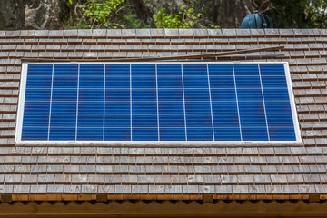 solar panels on roof