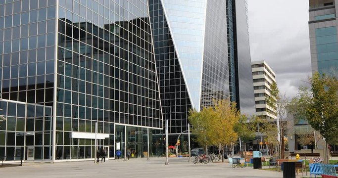 View of downtown Regina, Canada 4K