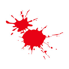 Red ink paint splat blot texture
