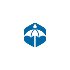 Umbrella icon logo design vector template