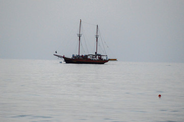 Ship on sea
