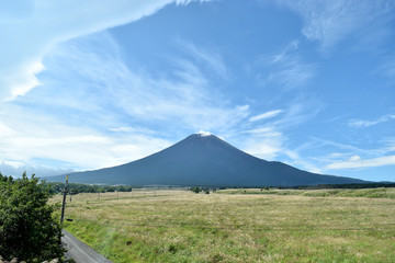 volcano and clouds