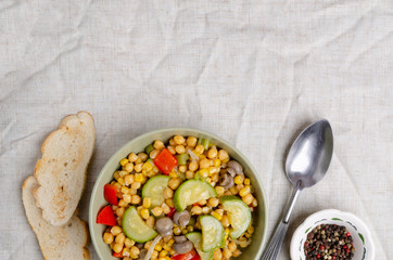 Stewed vegetables in a dish