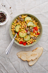 Stewed vegetables in a dish