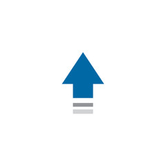 Fototapeta premium Upload icon logo design vector template