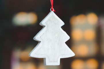 wooden decoration christmas tree