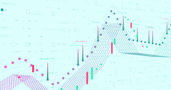 Abstract digital network data background, 3D rendering