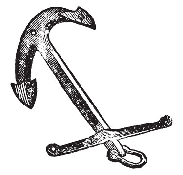 Rodger Anchor, vintage illustration.