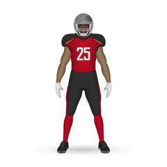 Fototapeta na wymiar 3D realistic American football player