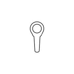 Pin icon. Map point symbol. Travel sign