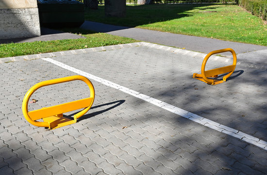 Security barrier at the parking lot