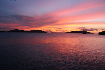sunset fiji island