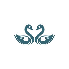 Swan logo template vector icon design
