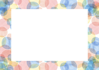 水彩水玉フレーム