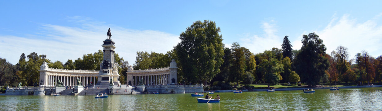 The Retiro Park in Madrid. Spain. Europe. September 18, 2019