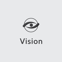 Naklejka premium icon logo flat minimalist of vision