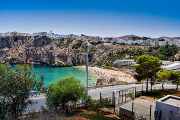 Fototapeta premium Panoramic View OF Quemado Beach, Hoceima City, Morocco