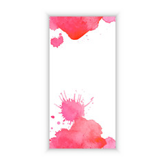 Watercolor design banner. Promotion web template.