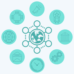 Network vector icon sign symbol