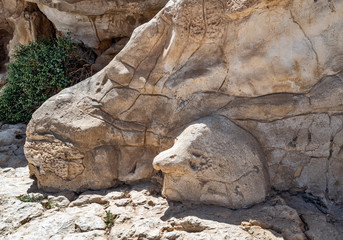 Ein Avdat National park in Israel. Beautiful stones.