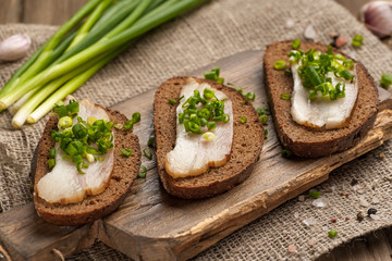 Lard and bread.