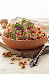 A traditional dish of Georgian cuisine. Satsivi.