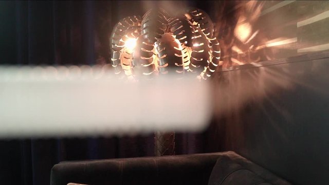 Nebulizer Medication Vapor Exhale Closeup during breathing treatment. Slow-motion vapor