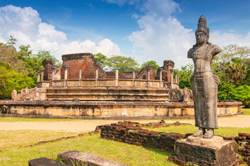 Vatadage (Round House) of Polonnaruwa ruin Unesco world heritage on Sri Lanka.