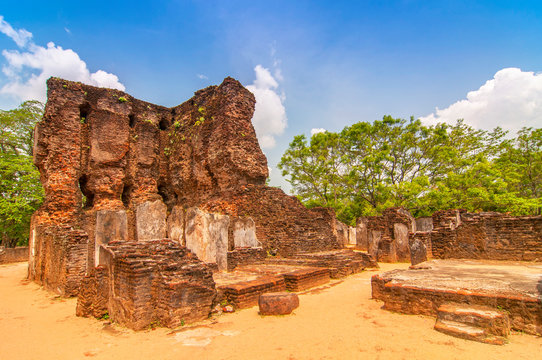 The Ruins Of Polonnaruwa, the Second Most Ancient Of Sri Lankas Kingdoms.