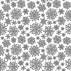 Fototapeta premium Christmas pattern from snowflakes for a card.