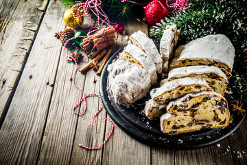 Homemade Christmas stollen