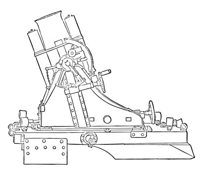 black and white mortar artillery weapon clip art preview