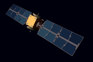 satellite realistic vector illustration isolated