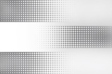 Halftone white and grey background design concept. Decorative web layout