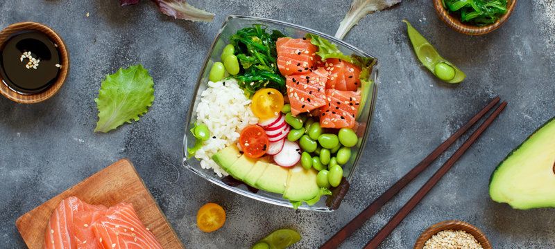 Hawaiian Salmon Poke Bowl