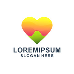 Colorful Abstract Love Logo Design